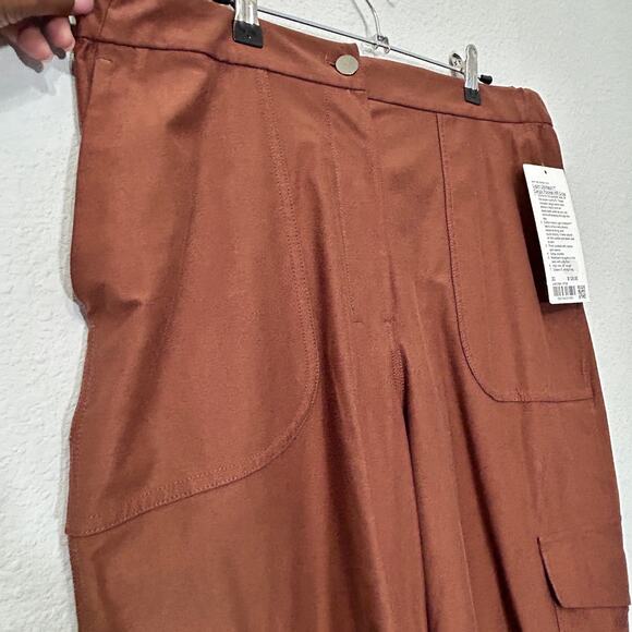 NEW Lululemon Utilitech Cargo Pocket High Rise Cropped Brown Pant Sz 33 XL Baggy - Picture 4 of 6